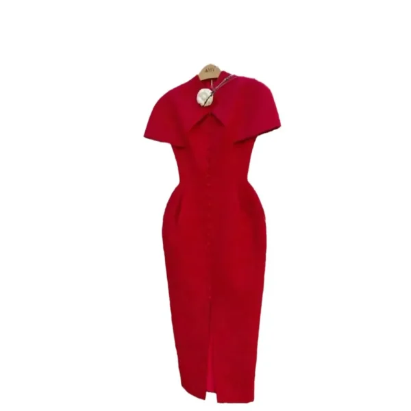 Red Homecoming Dress: Slim Fit Bodycon Party, Wedding Guest Dress