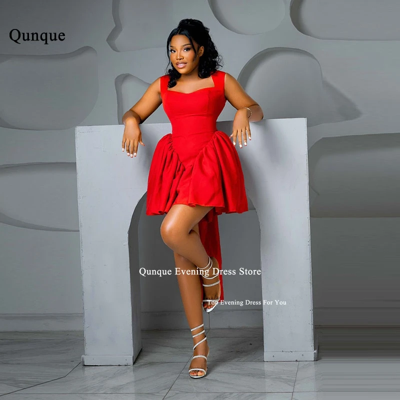 Qunque Red Customized Prom Dress Sexy Birthday Homecoming Cocktail